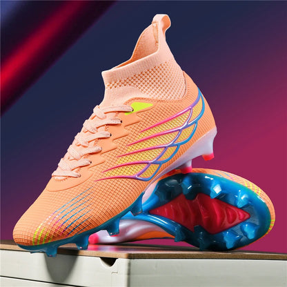 Superfly FG bottes de Football crampons de Football en plein air chaussures noires chaussures de Sport professionnelles souples bottes confortables respirantes grande taille