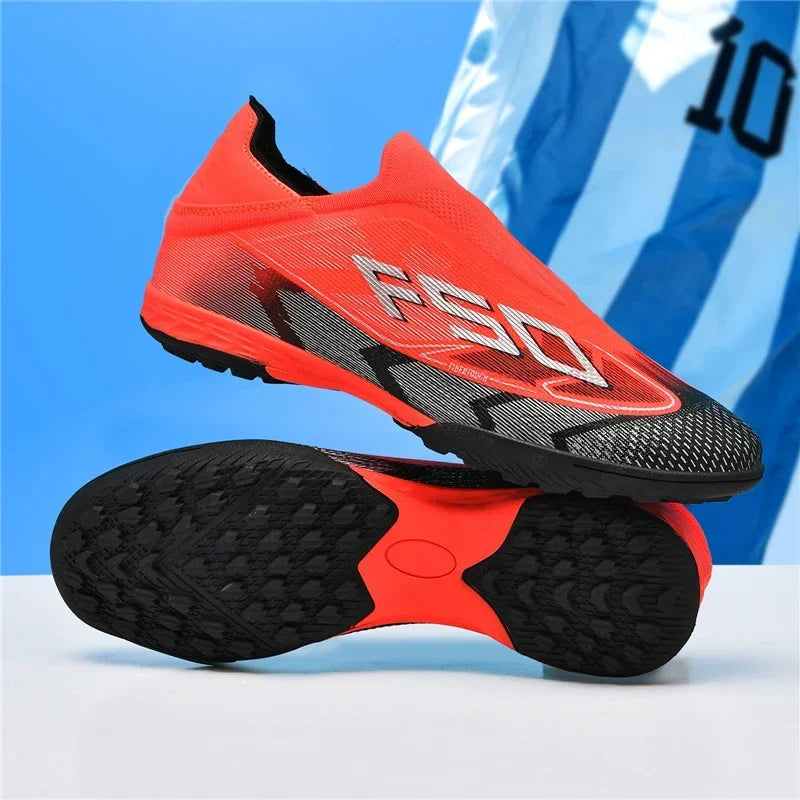 Nouvelles chaussures de football pour hommes, chaussures de sport à cheville haute, respirantes, pour futsal, antidérapantes, ultra-légères, chaussures de football de haute qualité pour matchs en extérieur.