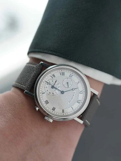 FARASUTE Retro Luxury Alarm Clock Quartz Watch Men Waterproof Night Light Wristwatch Casual Sapphire Stainless Steel Male Watch