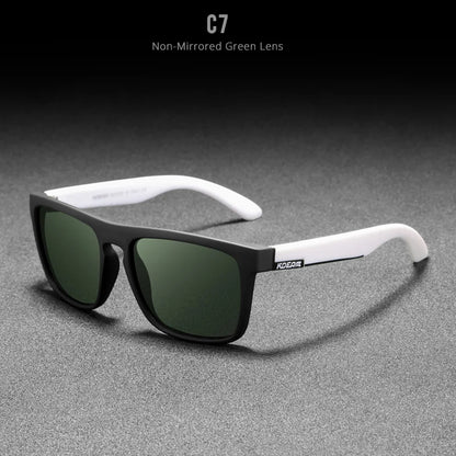 KDEAM Polarized Designer Square Sunglasses Men or Women Elastic Paint Frame Mirror Sun Glasses 17 Colors Available