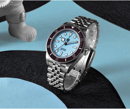 San Martin New 40mm BB Diver Watch Top Brand Classic Mens Watches NH35 Automatic Mechanical Sapphire Waterproof Reloj SN0128