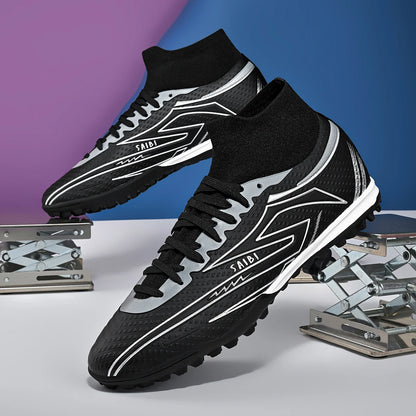 Chaussures de football TF Turf, tissu PU souple, semelle en caoutchouc antidérapante, résistantes à l'abrasion, pour les activités sportives sur le campus