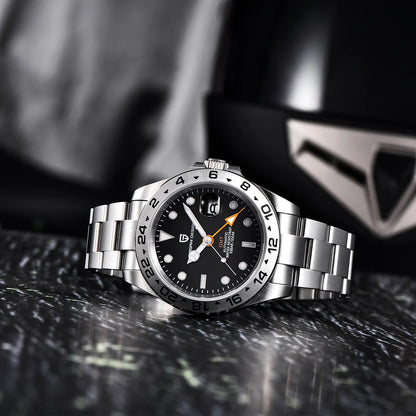 Pagani Design 2026 Nuovo orologio subacqueo da uomo 42mm in zaffiro, automatico meccanico GMT, impermeabile 100m PD1682