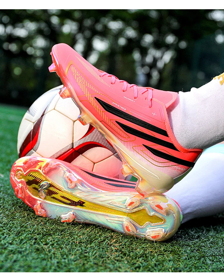 Chaussures de football pour hommes, baskets confortables, chaussures de football de haute qualité avec crampons longs pour garçons - Conception durable et résistante à l'usure