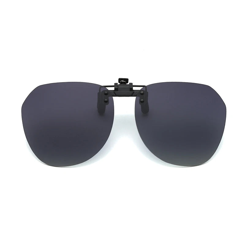 Men Fashion Clip On Polarized Sunglasses Lens Women Driver Flash Mirror Lens Sun Clips Glasses Cover Night Vision Eyewear UV400
