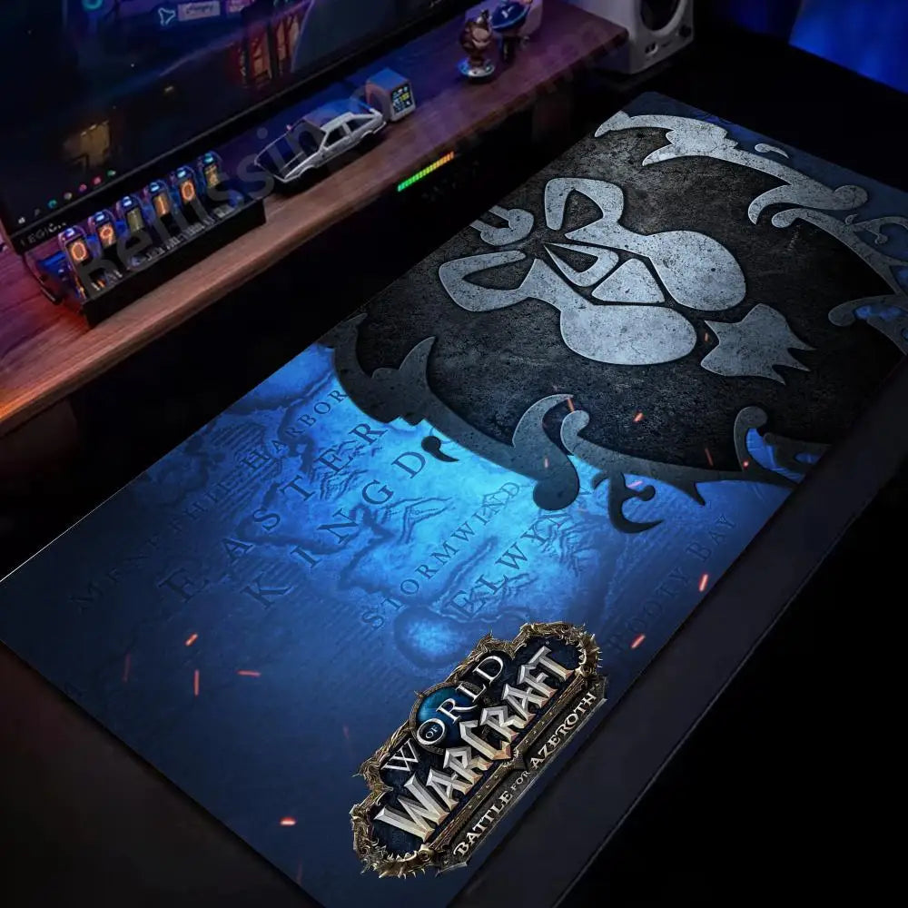 Natural Horde Alliance Mauspad aus Gummi, groß, für Computer-Schreibtisch, Tastaturmatte, HD, World of Warcraft Gaming-Mauspad mit Speed-Lock-Kante