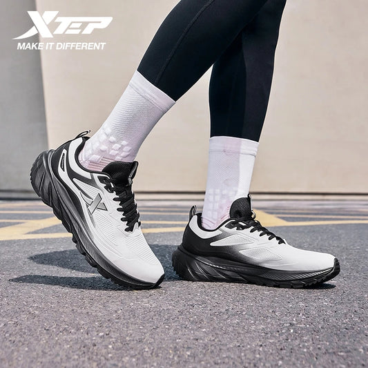 Xtep Male's Running Shoes Lightweight Breathable Shock Absorption Wear-Resistant Durability Cushioning Sneakers 875419110002