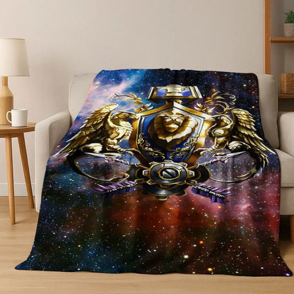Coperta in flanella WOW World of Warcraft Arthas Demon Illidan Sylvanas, plaid morbido e confortevole per casa, camera da letto, letto, divano, copridivano, idea regalo