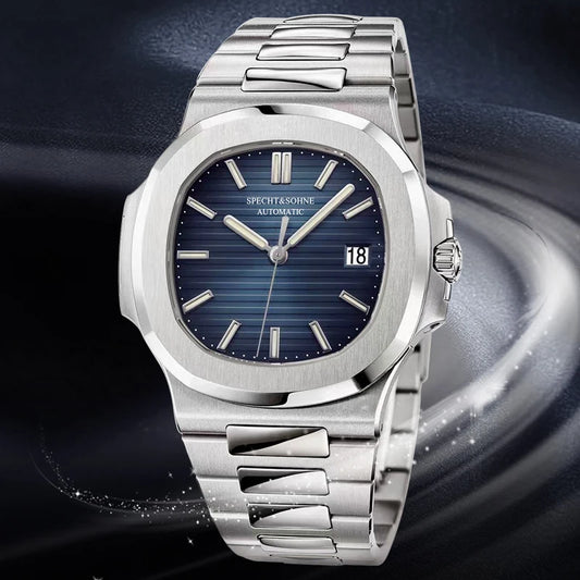 Specht & Sohne New Men's Watch Luxury Blue Sapphire Glass Japan Miyota 8215 Automatic Mechanical Stainless Steel Relogio Masculino