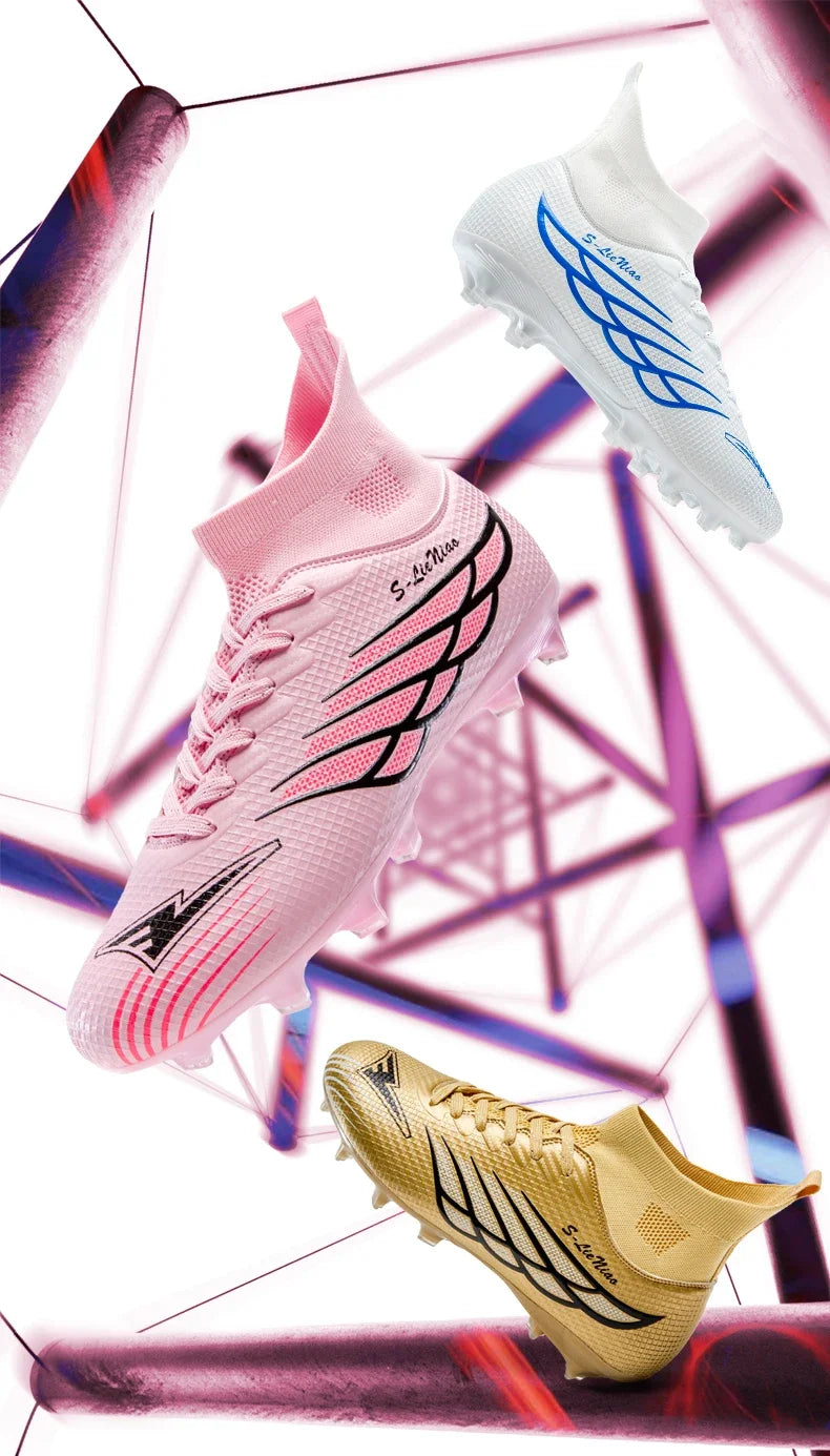 Nouvelles chaussures de football pour hommes, chaussures de sport pour terrain gazonné, chaussures de football pour matchs en plein air, chaussures d'entraînement professionnelles antidérapantes, chaussures ultralégère