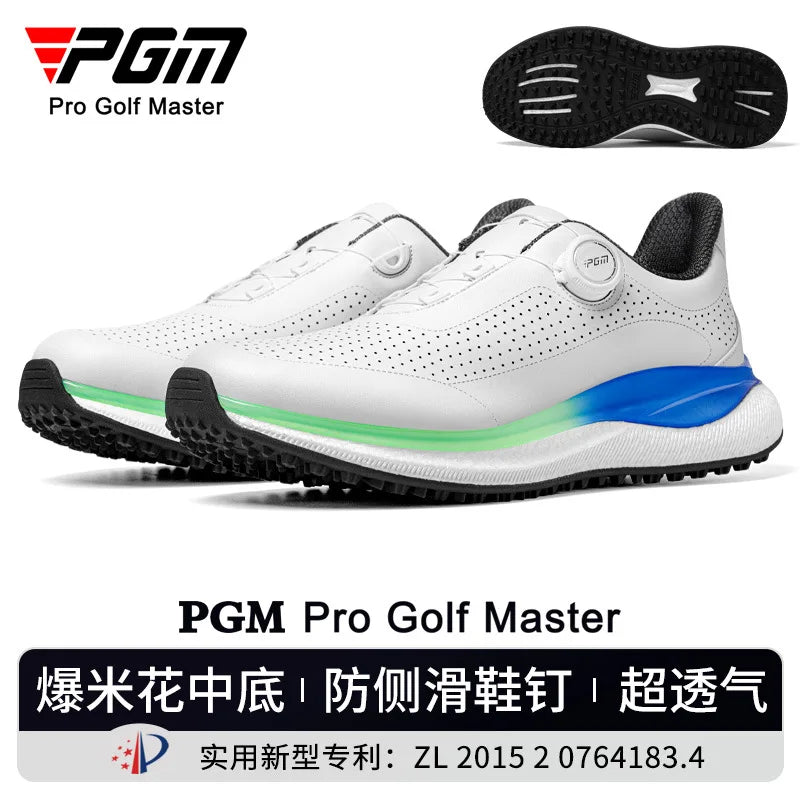 PGM muške sportske tenisice za golf Super Soft Popcorn midsole Knob Lace, protuklizne, prozračne golf cipele