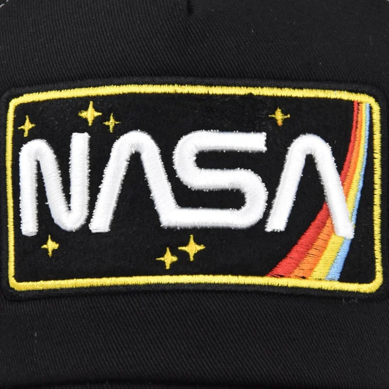 Wysokiej jakości czapka baseballowa 3D z haftem NASA, letnia czapka z siateczki w stylu color block, męska i damska czapka typu duckbill do noszenia na co dzień na świeżym powietrzu