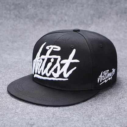 Men's Letter Embroidery All-match Flat Brim Baseball Cap Ladies Summer Hip Hop Hats Outdoor Shade Adjustable Casual Peaked Caps