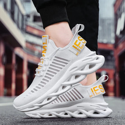 MAEDEF-Baskets confortables et décontractées en maille pour homme, chaussures de course respirantes à plateforme, de sport, de marche et de tennis