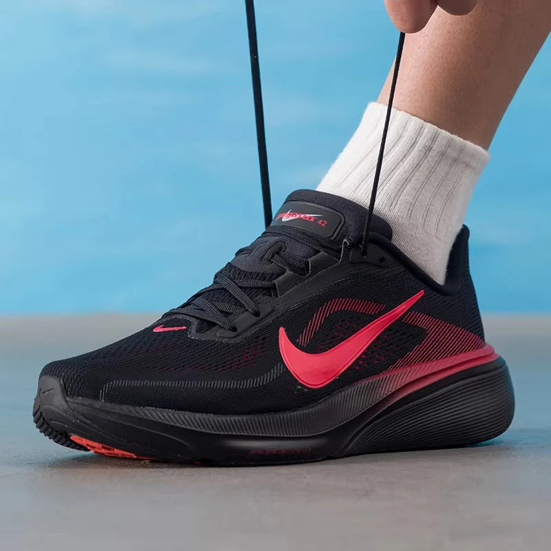 Chaussures de course sur route pour hommes Nike IB1873-007, semelle entièrement Air Zoom, amorti, respirantes, légères, baskets d'entraînement, noir et rouge