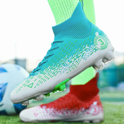 Talla 31-45 Zapatillas de fútbol para hombre, botas de fútbol para mujer, tacos de fútbol para niños, zapatillas de entrenamiento para adolescentes, calzado deportivo transpirable