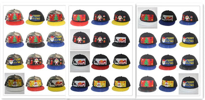 Karikatūrinės „Patchwork“ beisbolo kepurės, „DIY“ blokai, „Snapback“ kepurės, hiphopo kepurės vyrams ir moterims, nuimami „Pixels“ elementai, „Dad Hats“ kepurės, kepurės vaikams ir suaugusiems
