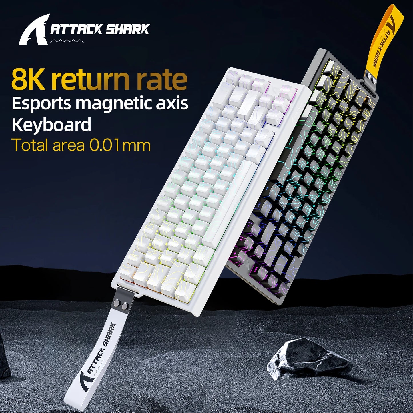 X68HE ATTACK SHARK X68PRO Magnetic Gaming Keyboard Mechanical Wired 0.01mm Rapid Trigg 8000Hz SOCD/Rs 0.125ms 128K Rate