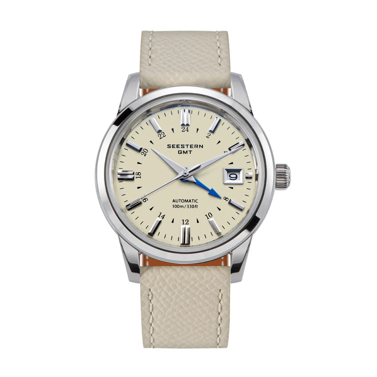 SEESTERN Men's Automatic Mechanical Wristwatch NH34 GMT Movement 10bar Waterproof Domed Sapphire Crystal Watch Limited S446 New