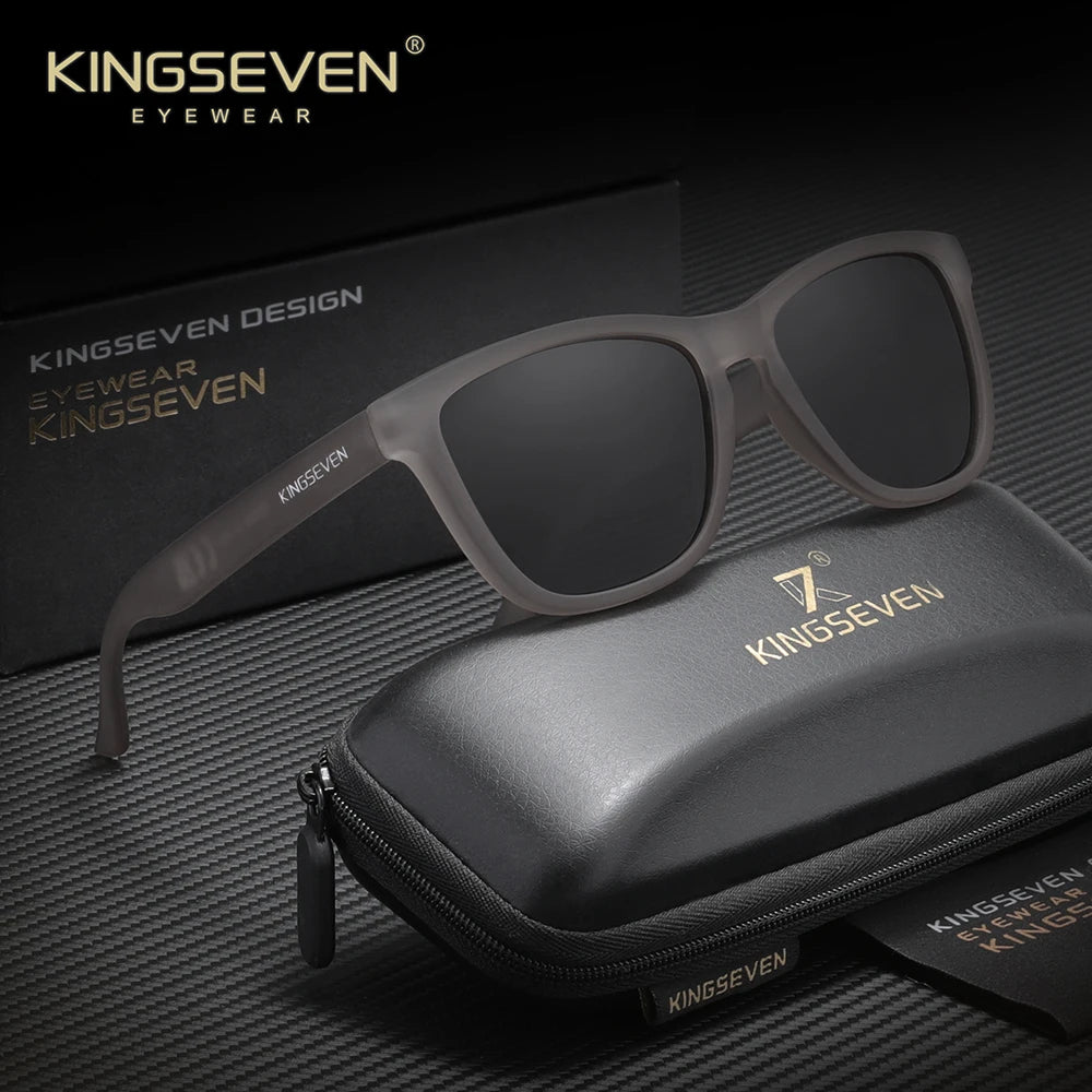 KINGSEVEN Brand Casual Driving Glasses Square Frame Men's Sunglasses Polarized Outdoor Travel Eyewear