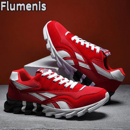 men's and women's running shoes breathable casual sneakers anti-slip vibration comfortable walking shoes 38-46