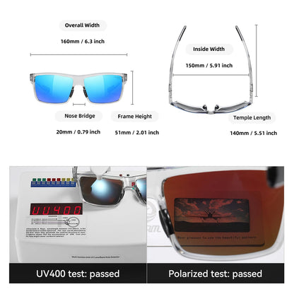 KDEAM Oversized Men's Sunglasses Polarized TR90 Big Size Sun Glasses Width 160mm Protective Case Included KD0737 MAX