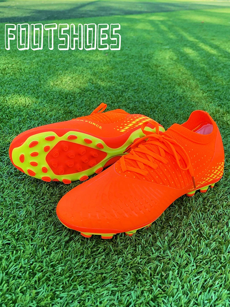 Men Football Cleats Fashion Youth Soccer Shoes Knit Football Training Trainers Breathable Society Campo Non-Slip Sports Footwear