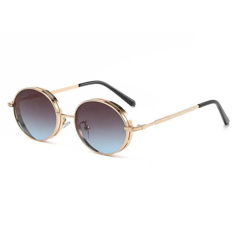 Oval Steampunk Sunglasses For Women Retro Sun Glasses Male Female Brand Designer Metal Frame Eyewear Lentes De Sol Mujer