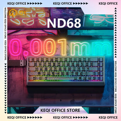 Irok ND63/ND68 Magnetic Switch Mechanical Keyboards RGB Hot Swap E-Sports Wired Customize Keyboard Pc Gaming Office Accessory