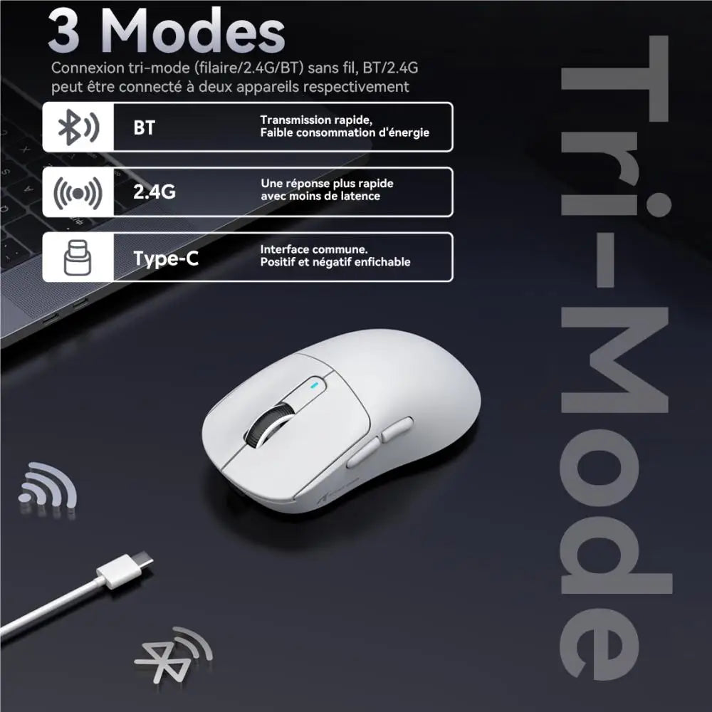 Atack Shark X3 PAW3395 Mouse Lightweight Wireless Gaming Mouse,Tri-Mode  Mouse,26K DPI PAW3395,PC/Laptop/Win/Mac