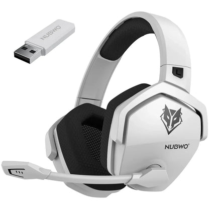NUBWO G06 Casque Gaming Sans Fil 2.4GHz Bluetooth 5.3 Stéréo Double Mode avec Micro pour PS5 PS4 PC Switch Mobile Ordinateur Portable, pour Joueurs