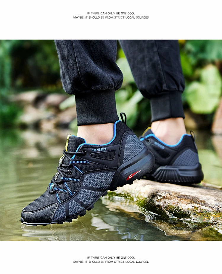 Men's Hiking Shoes All-terrain Outdoor Sports Shoes Breathable Mesh Non-slip Wear-resistant Hiking Shoes Outdoor Cycling Shoes