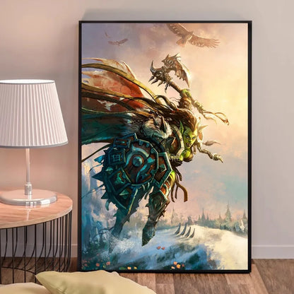 Poster za igru World of Warcraft, kvalitetni otisci i plakati, HD kvaliteta, zidna umjetnost, studija, kućni dekor