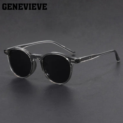 GENEVIEVE Simple Geometric Round Frame Design Women Men Polarized Sunglasses UV Protection Customizable Prescription 1080