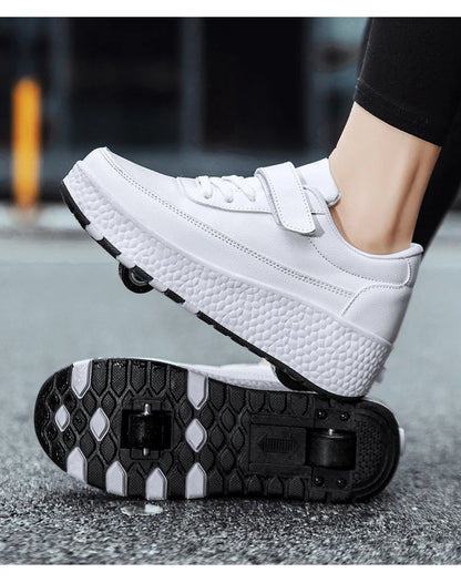 Fashion Flashing Roller Skates Shoes High Quality Roller Skates Boys and Girls Size 27-43 Wheel Sneakers