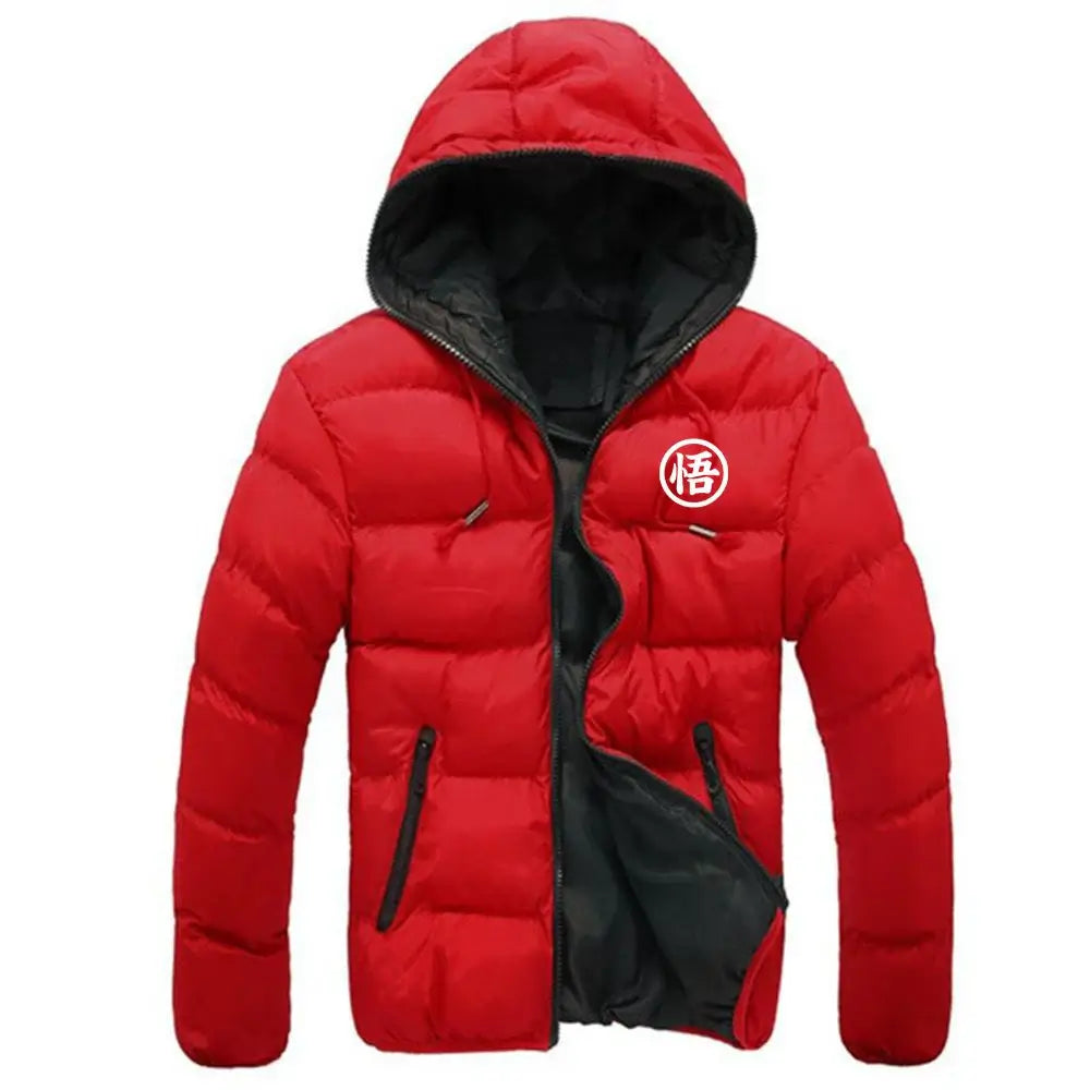 Produit gaming premium Fraquane, 2026 Dragon Ball GOKU Anime Print Autumn And Winter Men's New Six-color Cotton-padded Warm Zipper Jackets Casual Fashion Coats