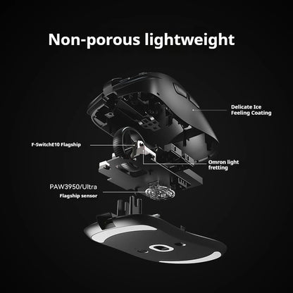 ATK Z1 Pro Max Ultra безжична геймърска мишка с персонализирани крачета, PAW3950, Ultra Smart Speed Wireless, 8k честота на отчитане, 0.39ms ниска латентност