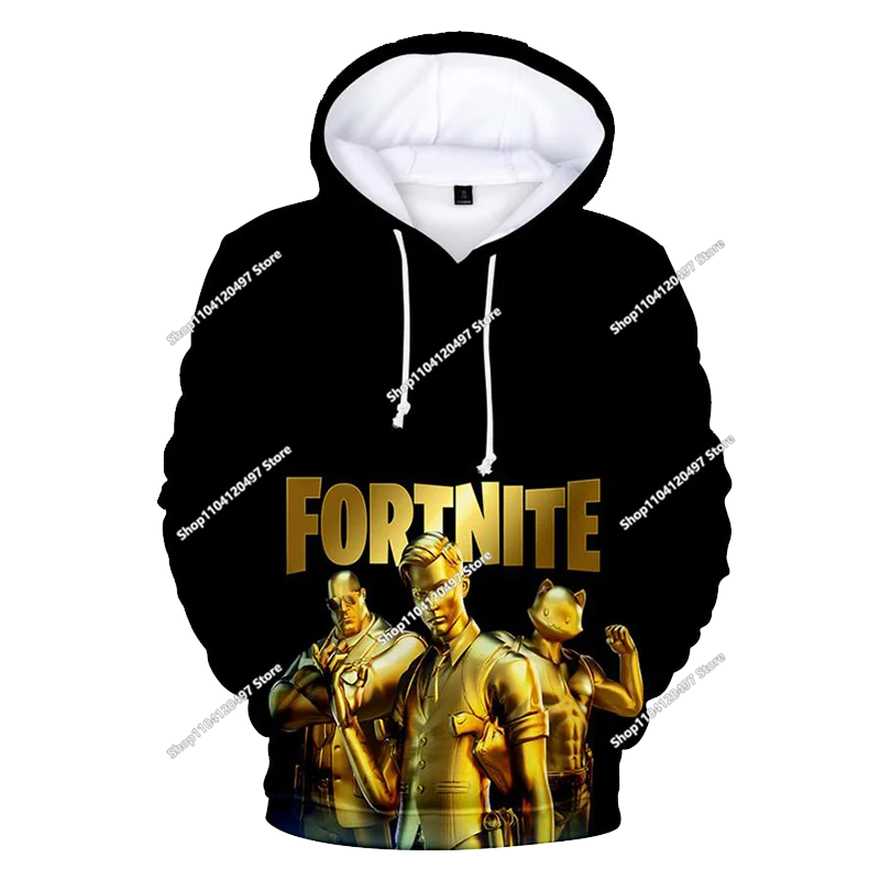New Fortnite 3D Digital Printed Top Children's Hooded Fashion Trendy Casual Pullover Sweatshirt Birthday Gift