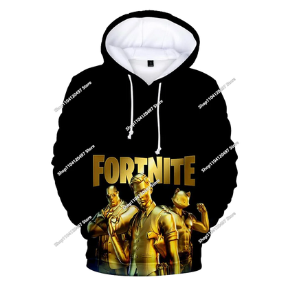 New Fortnite 3D Digital Printed Top Children's Hooded Fashion Trendy Casual Pullover Sweatshirt Birthday Gift