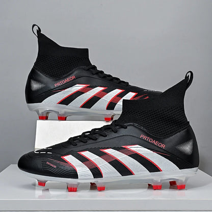 New Men Football Boots Match Soccer Shoes Boys Sneakers Comfortable Professional Non-Slip TF/FG Ankle Sports Shoes Unisex