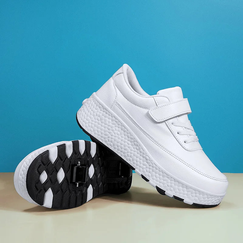 Fashion Flashing Roller Skates Shoes High Quality Roller Skates Boys and Girls Size 27-43 Wheel Sneakers