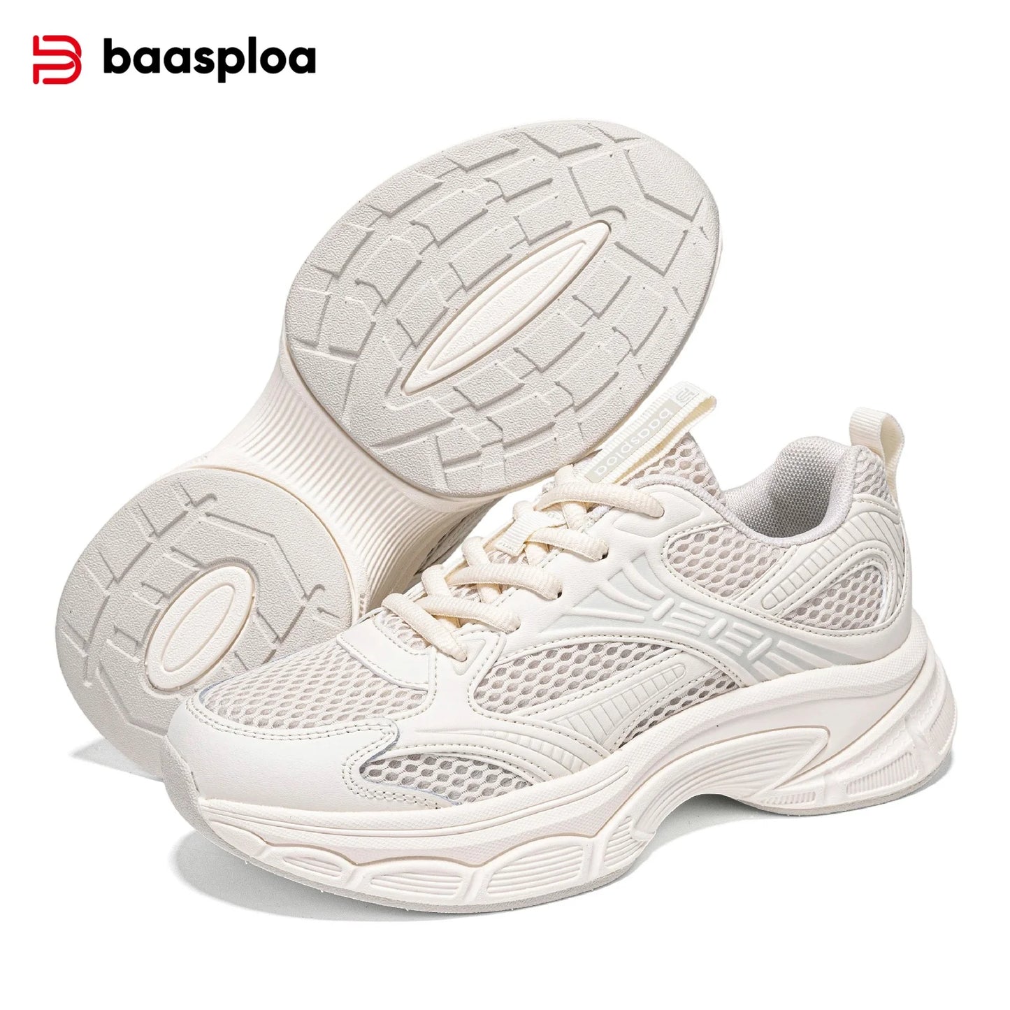 Baasploa Women Running Shoes Fashion Lightweight Mesh Non-slip Jogging Sneaker Female Outdoor Breathable Colorful Casual Shoes