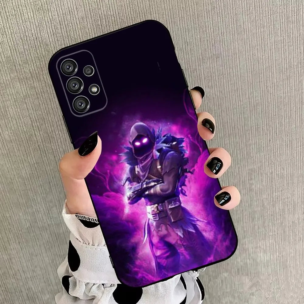 R-Royales F-Fortnites  Phone Case For Samsung Galaxy A20,A21s,A22,A31,A32,A52,A53,A72,73,A80,A91 Soft Black Cover