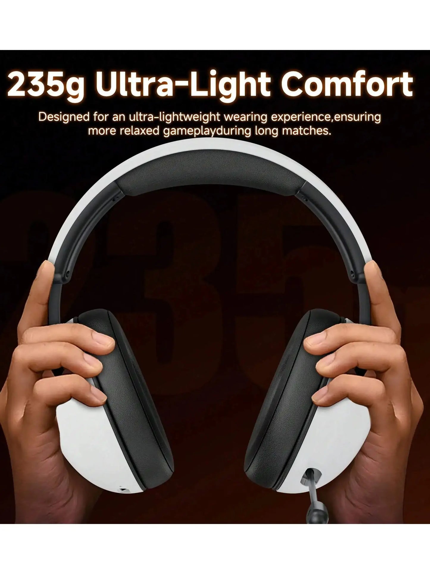 Acincai BL500 Wireless Gaming Headset with Mic for PS5,PS4,PC,Bluetooth Gaming Headphones and microphone