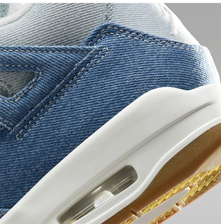 Nike äkta JORDAN stötdämpande mid-top basket skor i denim för damer med luftkudde IB6716-100