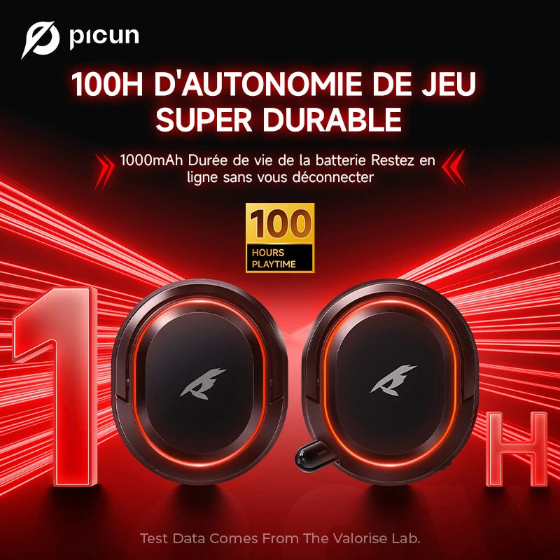 Auscultadores Gaming Sem Fios Picun G2 Bluetooth 5.3 – Som Surround 7.1, Microfone ENC, Bateria de 100H, Auscultadores de Baixa Latência para PC, PS5, PS4, Switch e Mobile