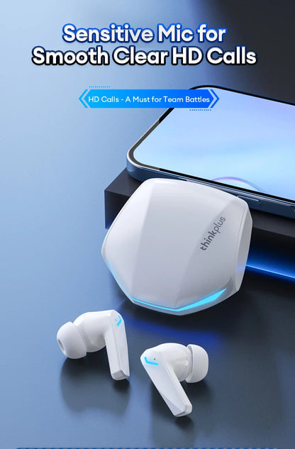 Auriculares inalámbricos Lenovo GM2 Pro TWS Bluetooth 5.3 – Auriculares HD con control táctil y micrófono, auriculares deportivos impermeables
