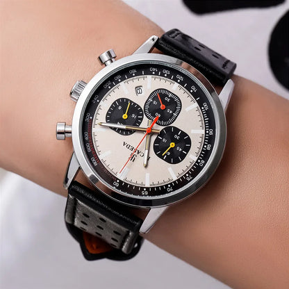 INCASEDA chronograph 42mm multifunctional quartz movement men's luxury series ultra bright luminous fashionable quartz watch