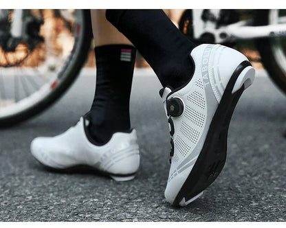 Scarpe da ciclismo unisex per bici da strada, da uomo, da racing, autobloccanti, sneaker da velocità per bicicletta da donna, tacchette SPD, calzature da ciclismo su strada