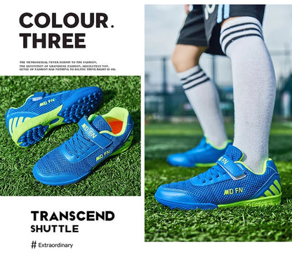 Stylish and Comfortable Boys' and Girls' Training Game Sneakers for Indoor and Outdoor Lawn, Youth Student Soccer Shoes Sizes 29-39
